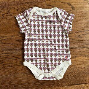 Pink Chicken Organics Jaipur Flower Print Onesie Bodysuit